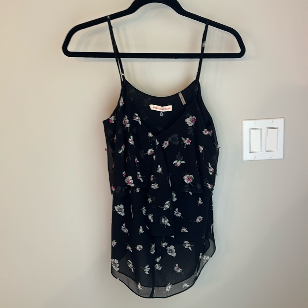 Rebecca Taylor silk tank with beading